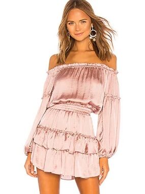 Misa Los Angeles Romi Mini Dress in Mauve Size Medium